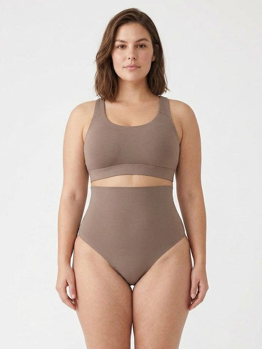 The Lady Slip Σύσφιξης Χωρίς Ραφές Καφέ