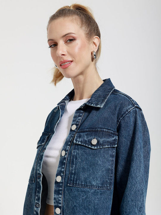 Tresor Kurzes Damenblazer Blau Jean
