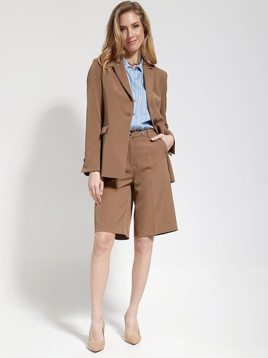Tresor Damen Tailliertes Blazer Schokolade