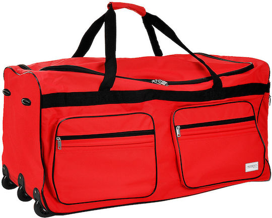 Deuba Sac De Voiaj 160l Roșu Cu Roți Textil 85x43x44cm