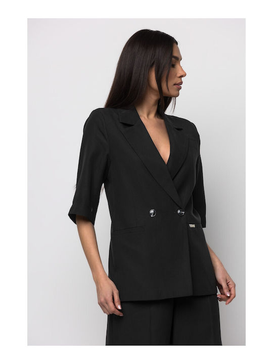 Donna Martha Women's Blazer Black 26556-1-MAVRO