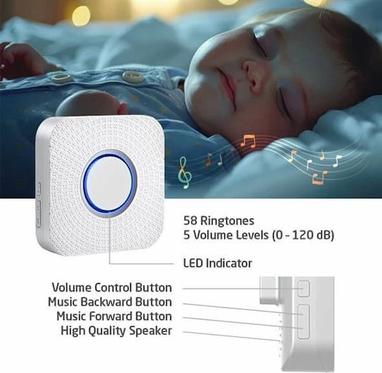 Geti Wireless Doorbell White
