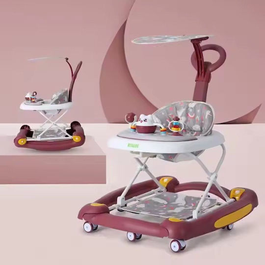 Little Mom Baby Walker with Music for 6+ Months Red