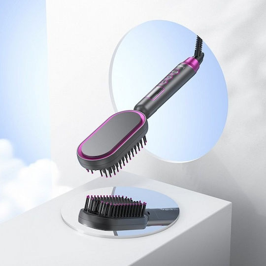 Hoco HP44 Ceramic Electric Hair Brush for Hair Straightening and Curls 85W