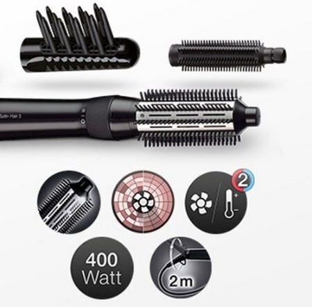 Braun Ceramic Electric Brush with Air for Straightening and Curls 400W