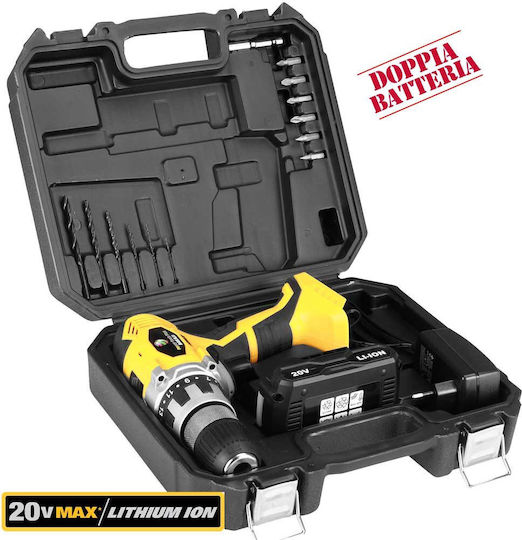 Bakaji 02816542 Akkuschrauber Batterien 20V 2x1,5Ah