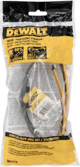 Dewalt Dpg112-2d Eu Miter Safety Glasses Uv Rays Tinted