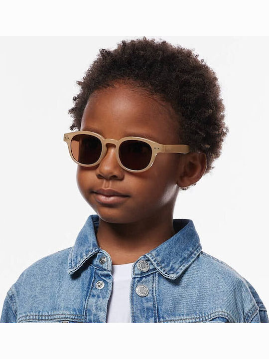 Izipizi Square Kids Sunglasses with Polarized Lens Beige for 3-5 Years