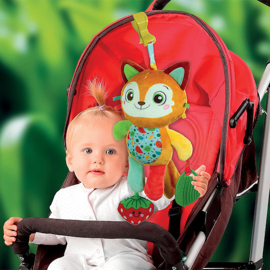 Baby Clementoni Κρεμαστό Παιχνίδι Κούνιας και Καροτσιού με Μασητικό Easy Peasy Soft Fox για Νεογέννητα