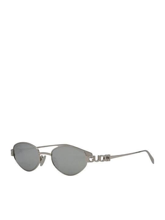 Gucci Women's Sunglasses with Silver Metal Frame and Silver Mirror Lens GG1935S 004