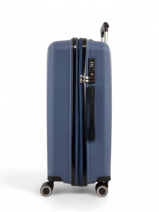 Rain Mittlerer Hartschalenkoffer Blau mit 4 Rädern Höhe 65cm