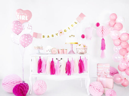 Balon Folie Inima Roz 45buc