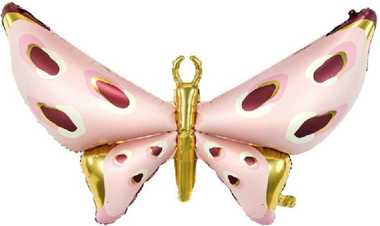 Μπαλόνι Βάπτισης Πεταλούδες Foil Jumbo Ροζ Butterfly 120εκ.