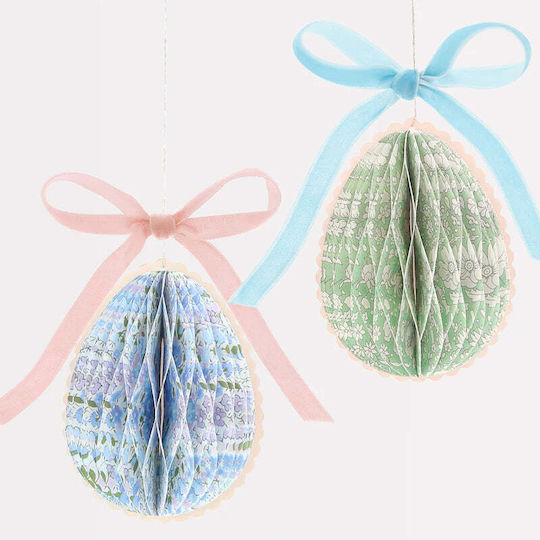 Hanging Honeycomb Egg Decorations Liberty 6 Pieces