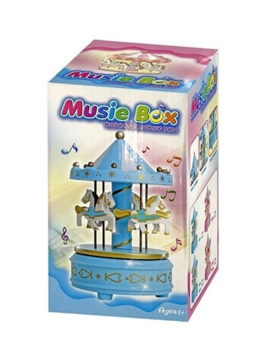 Διακοσμητικό Κουρδιστό Μουσικό Carousel Music Box 16 X 11 Cm Pvc Pink Oem