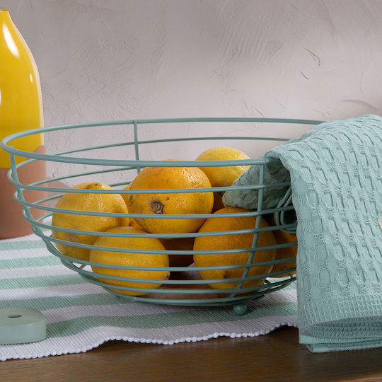 Nef-Nef Homeware Obstschale Metallisch Weiß 28,5x28,5x13cm