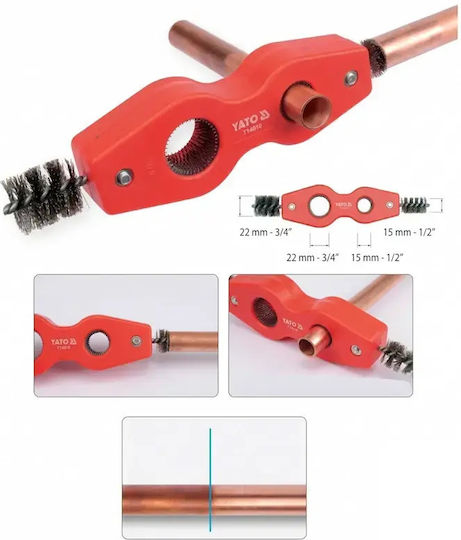 Yato Drahtbürste Rohr Φ15mm & Φ22mm YT-63705 Bürste