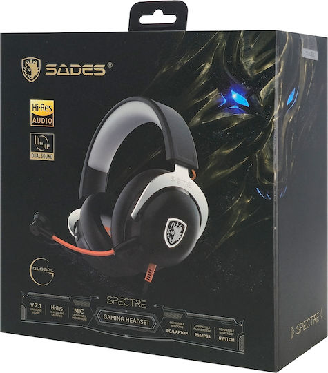 Sades Spectre Über Ohr Gaming-Headset mit USB-Konnektivität für Nintendo Switch / PC / PS4 / PS5