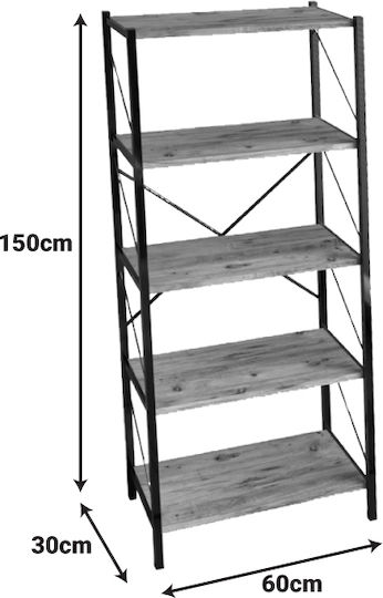 Етажерка Bimblem Дъб 60x30x150см