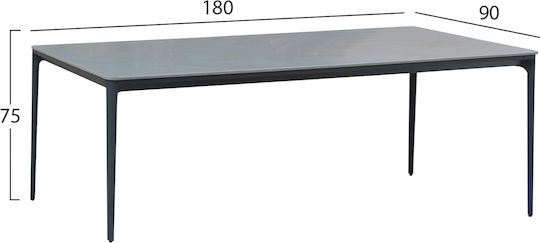 Sintered Τραπεζαρίας Γκρι 180x90x75εκ. Sintered Τραπεζαρίας Γκρι 180x90x75εκ.