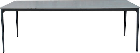 Sintered Esszimmer- und Küchentisch aus Aluminium Grau 180x90x75cm