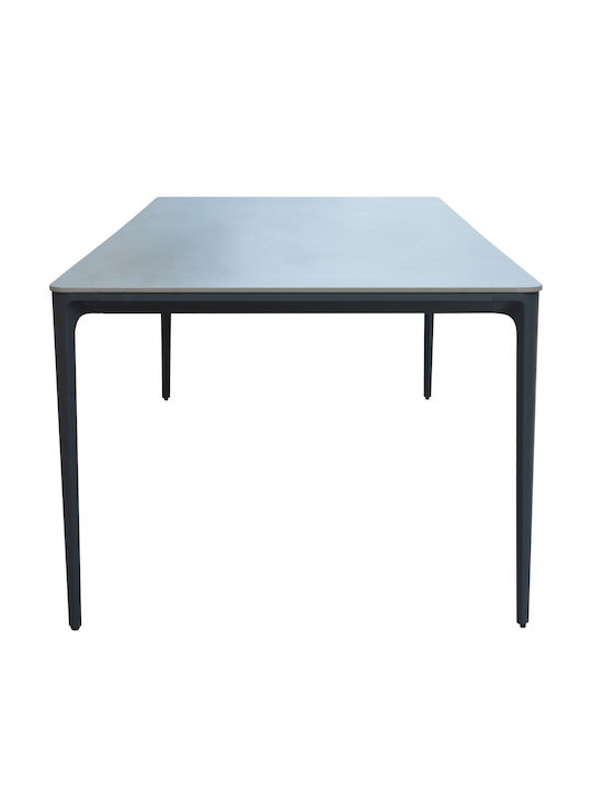 Sintered Маса За Трапезария От Алуминий Сива 180x90x75см