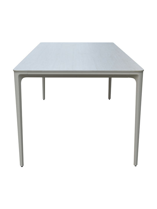 Stad Masă Pentru Sala De Mese Cu Suprafață Din Piatră Bej 180x90x75cm