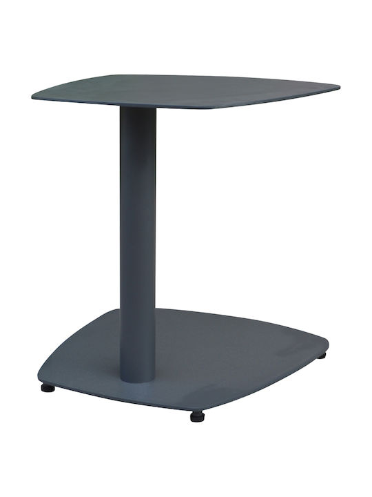 Auxiliary Table for Small Outdoor Spaces Aluminum Gray 40x39x40cm