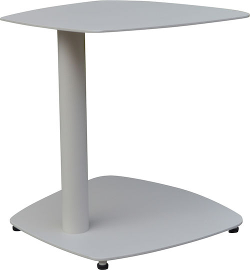 Auxiliary Table for Small Outdoor Spaces Aluminum Caret White 40x39x40cm