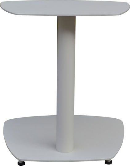 Auxiliary Table for Small Outdoor Spaces Aluminum Caret White 40x39x40cm