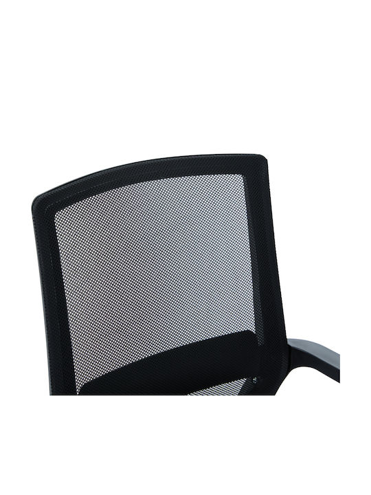 Visitor Chair Palma with Arms in Black Colour 46x52x94cm