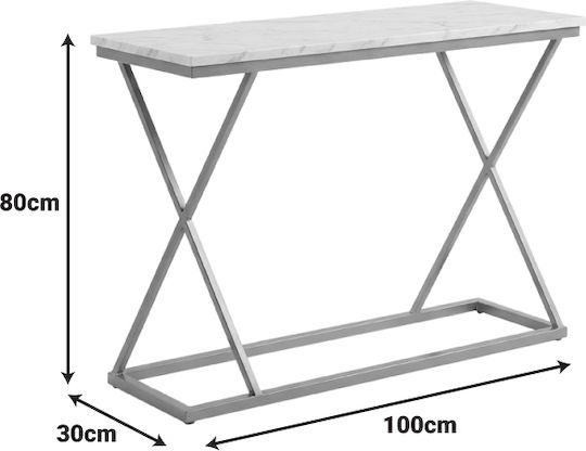 Glimmer Κονσόλα από Ξύλο & Μέταλλο Φυσικό Μ100xΠ30xΥ80εκ.