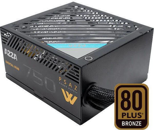 Azza PSAZ-750 750W Black Power Supply Full Modular 80 Plus Bronze