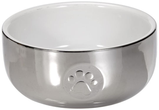 Trixie Paw Ceramic Bowl Food & Water for Dog & Cat 300ml 11cm in White Color