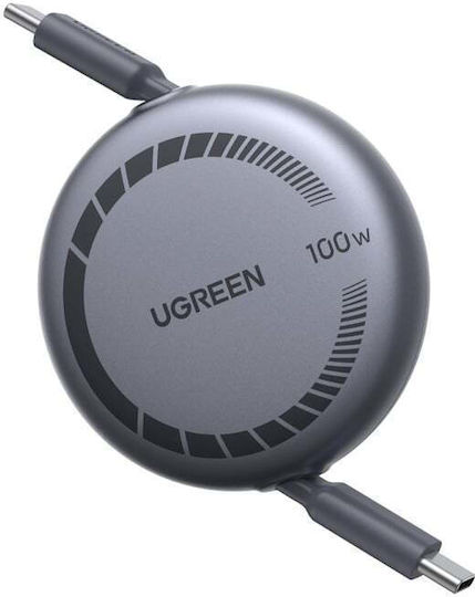 Ugreen USB 2.0 Cable USB-C male - USB-C 100W PD Γκρι 1m 340636