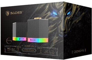 Sades Dionsyn Безжични Компютърни Говорители 2.0 с RGB Осветление и Bluetooth Мощност 5W Черни