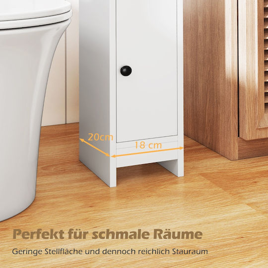 Costway Bathroom Cabinet 20x18x80cm White