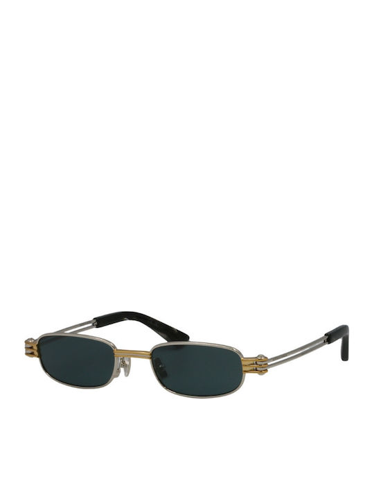 Bottega Veneta Unisex Sunglasses with Silver Frame and Silver Mirror Lens BV1381S 003
