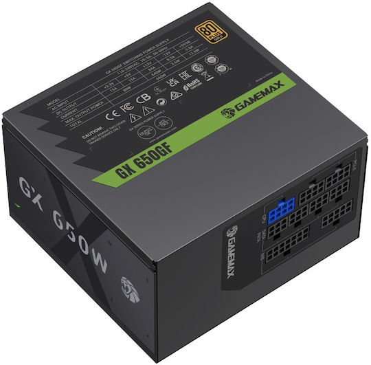 GameMax GX 650GF 650W Μαύρο Τροφοδοτικό Υπολογιστή Full Modular 80 Plus Gold