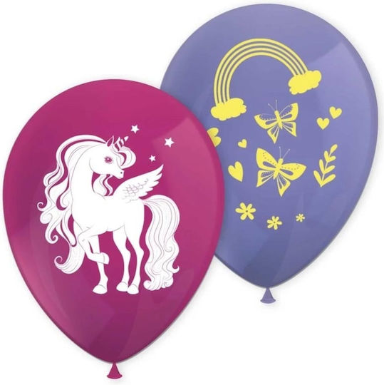 Set of 8 Balloons Latex Multicolored 28cm