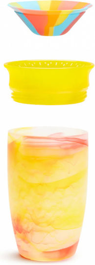 Munchkin Baby & Toddler Cup Miracle 360° Sippy Cup Tropical Swirl from Plastic Yellow Tropical Swirl 296ml for 12m+
