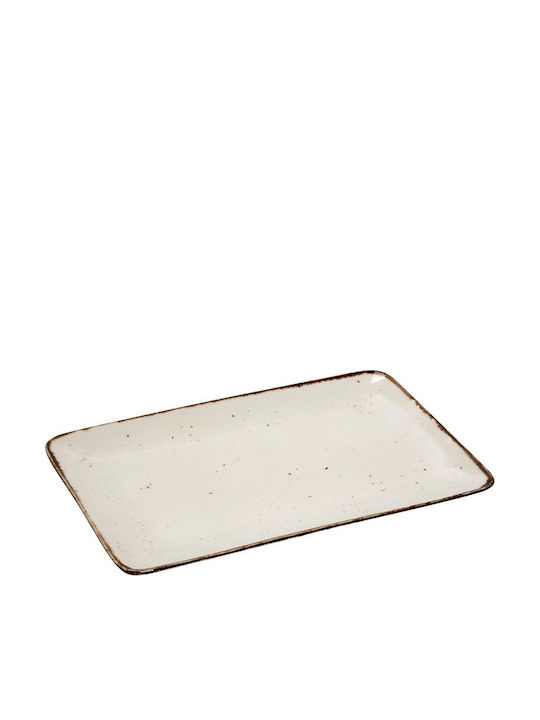 Espiel Rectangular Serving Platter Porcelain Beige 30.5x21cm 6pcs