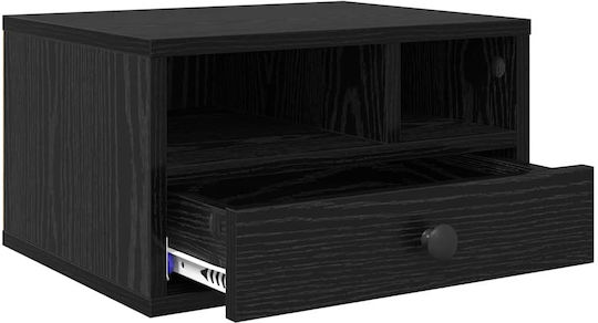 vidaXL Druckerzubehör Dokumenteneinzug Schwarzes Eichenholz 40 x 32 x 24 cm verarbeitetes Holz