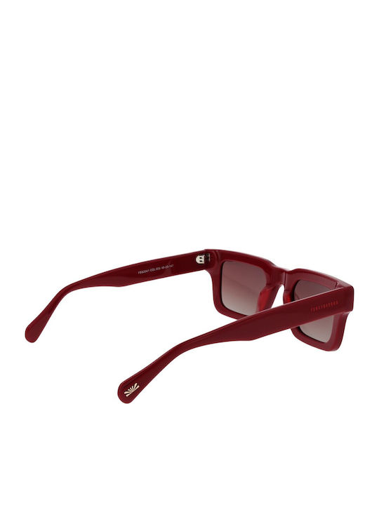 Funky Buddha Women's Sunglasses with Red Frame and Red Polarized Lens FBS2041/003