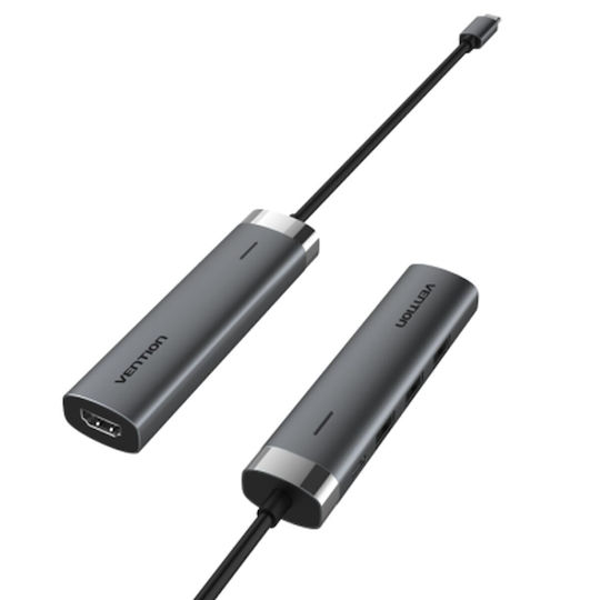 Vention USB-C Docking Station mit HDMI 4K PD Gray (TGNHB)