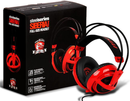 MSI Siberia V2 Надушници Геймърски слушалки с връзка 3,5 мм Червен