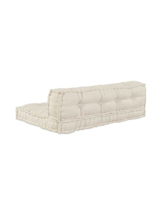 vidaXL Perne Pentru Scaune De Grădină Cu Spătar Crem 2 Buc 120x80 Cm