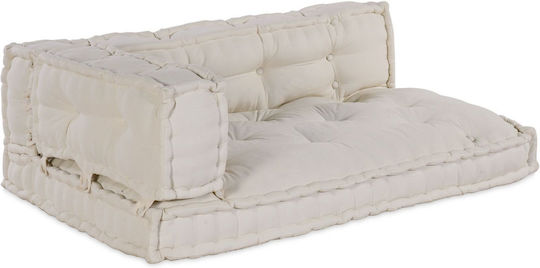vidaXL Sofa-Kissen Palette Mit Rückenlehne Beige 3 Stück 120x80cm