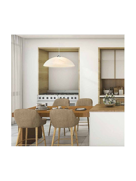 Home Lighting Emulse Висящо Осветително Тяло Бяло Камбанка с Цокъл E27 40x40см