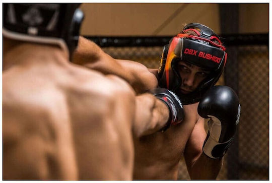 DBX Bushido Boxing Helmet Adult Full Face Red